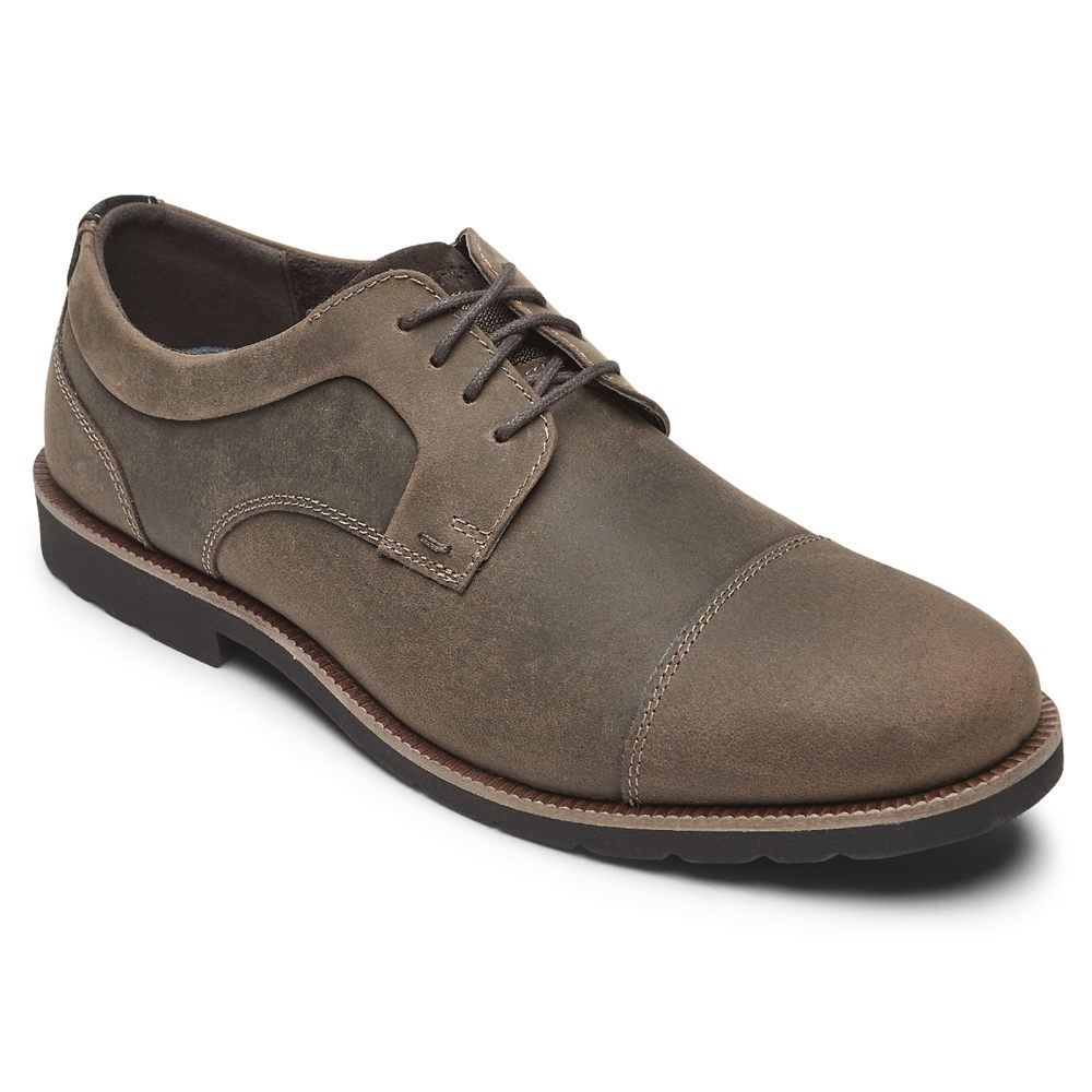 Rockport Mens Sharp & Ready 2 Cap Toe - Oxfords Dark Brown - DEU725138